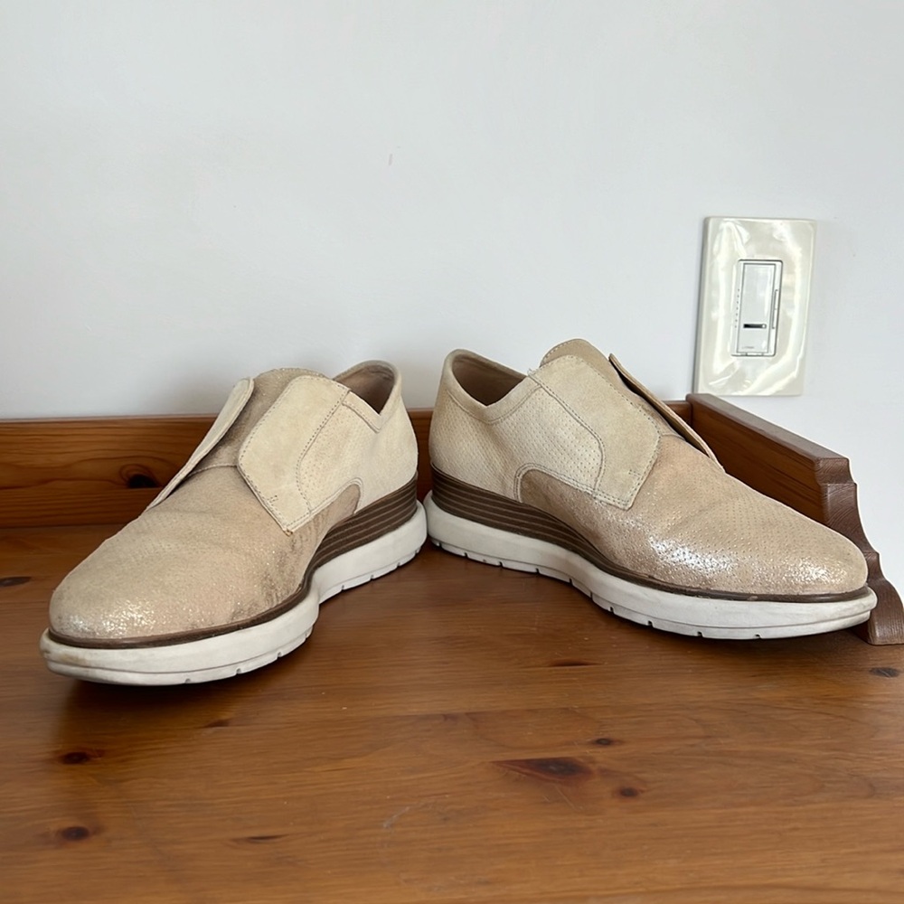 Women’s leather shoes.  Size 40/9US. Slightly worn. Hill 2 inches